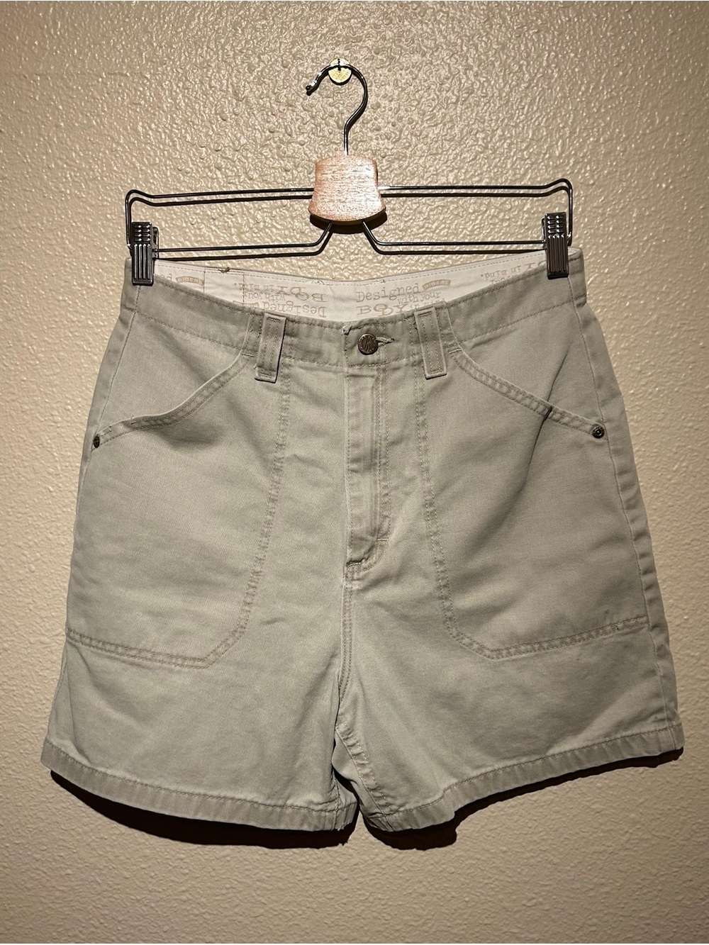 Riders by Lee High-Waist Utility Shorts in Light Sage